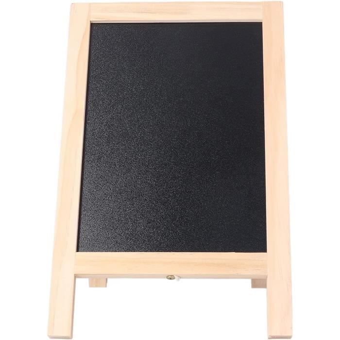 Chevalet Tableau Noir / Blanc Magnétique En Bois - Double Face, Pliable - Pour Café, Bureau, Déco