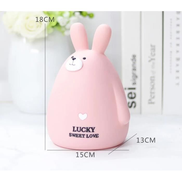 Tirelire Enfant Mignonne Dessin Animé – Vinyle Résistant Anti-Chute, Décoration Chambre, Cadeau Épargne Fun
