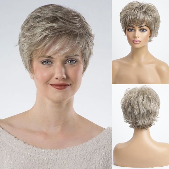 Perruque cheveux humain court hotsell