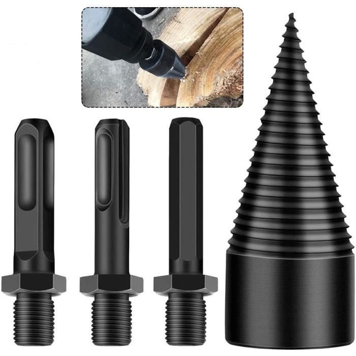 Fendeur De Bois Manuel En Acier Carbone - Portable, Design En H Ou X - Pour Bois De Chauffage, Camping, Jardin - Fixation Au Sol Possible - 3