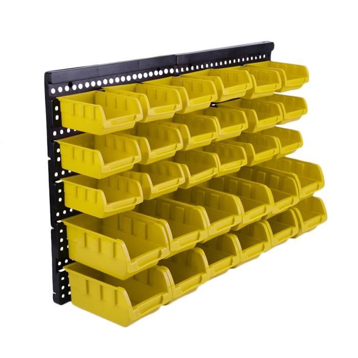 Etagere Murale Avec Boites De Rangement Bac A Bec Pour Atelier Et