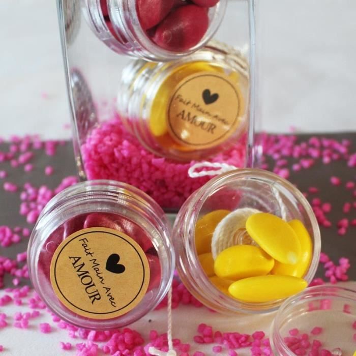 10 Pcs Yoyo Transparent Contenant Dragees Bonbons 5cm Deco Mariage Bapteme Fetes Anniversaire Cdiscount Maison