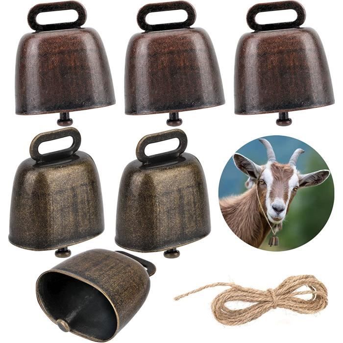 Cloches De Vache Vintage - Lot De 10, En Métal Bronze | Pour Bovins, Moutons, Chevaux, Décoration Ou Usage Ferme