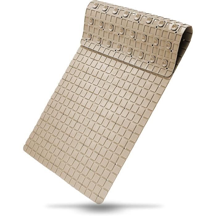 Tapis De Douche Antidérapant Wenko Mirasol 54x54cm | Caoutchouc Naturel Avec Ventouses | Couleur Beige