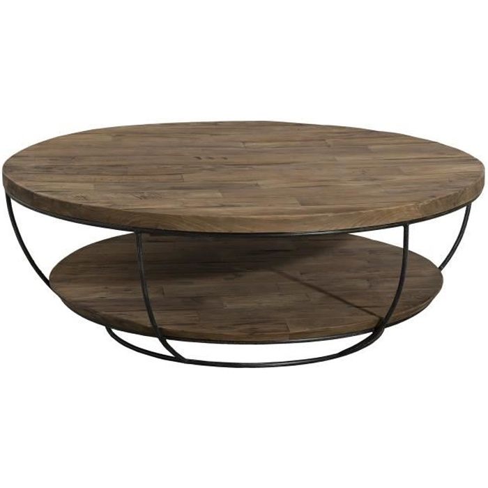table basse indus ronde