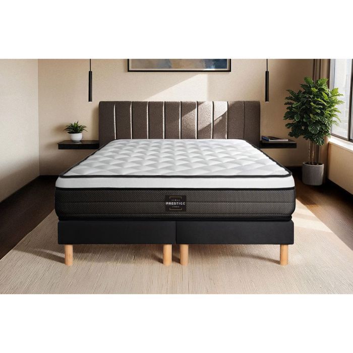 Ensemble Suite 160x200 Ressorts ensachés mémoire de forme 5 zones double sommier