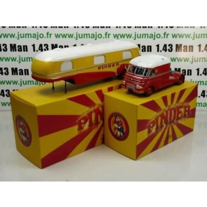 Camion Ford Avec Caravane Cirque Pinder - Modèle Réduit 1:43 - Direck Collection - Neuf