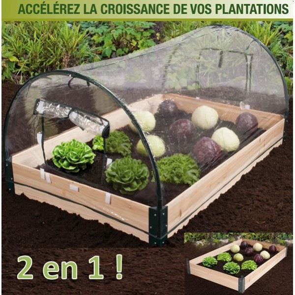 Mini Serre De Jardin Avec Chassis Bois Housse Achat Vente