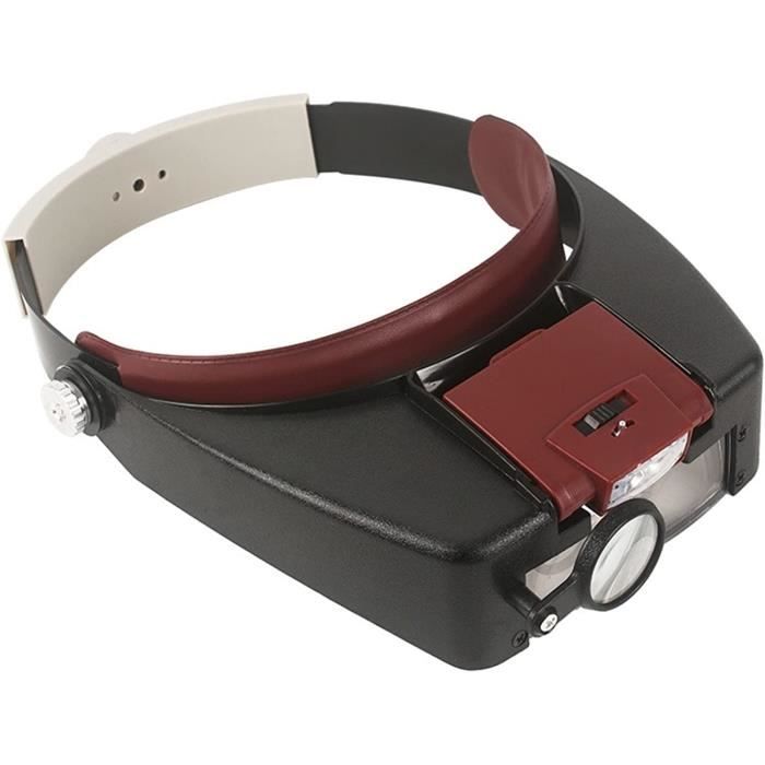 Acheter Loupe à bandeau réglable avec lumière LED 8X15X23X Lunettes grossissantes - Lunettes binoculaires Loupe mains libres