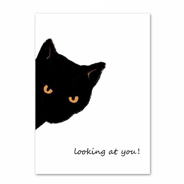 Imprime Affiche Modulaire Minimalisme Chat Papillon Noir Blanc Animaux Decor Maison Toile Peinture Pepiniere Nordique Ph Achat Vente Tableau Toile Cdiscount