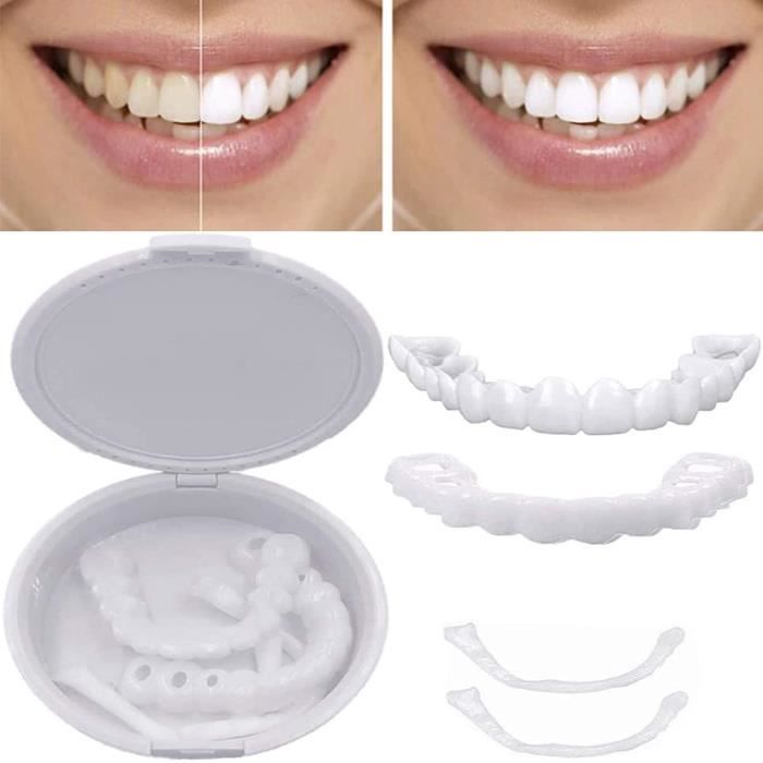 Aeu Fausses Dents Dentier Sourire Haut Et Bas Dentier Snap On Placages Dentiers Blanchiment Temporaire Sourire Placages Autocollant Cdiscount Au Quotidien