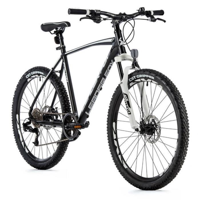 Vélo électrique VTT musculaire cadre alu Leader Fox Factor 2023 - noir/blanc - 180/188 cm