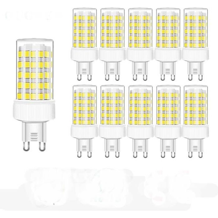 Lot de 10 G9 10W Ampoules LED 1000 Lumens G9 100W Halogène Equivalent