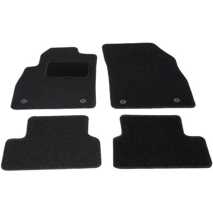 Tapis sur mesure - Opel - Astra J 2009-2015 - Noir - Moquette - Lot de 4 tapis