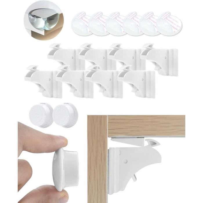 Securite Bebe Placard Bloque Porte 8 Serrures 2 Cle Loquet Serrures Enfants Pour Placards De Cuisine Sans Vis Ni Percage Po Cdiscount Puericulture Eveil Bebe