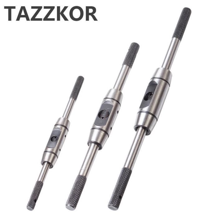 Clé à Taraud Réglable - Poignée Ajustable Pour Tarauds 1/4" à 3/4" Et M5 à M20 - Kit De 2 Outils Rouges