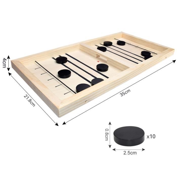 Taille S avec boite Jeu De Hockey De Table En Bois Pour Adulte