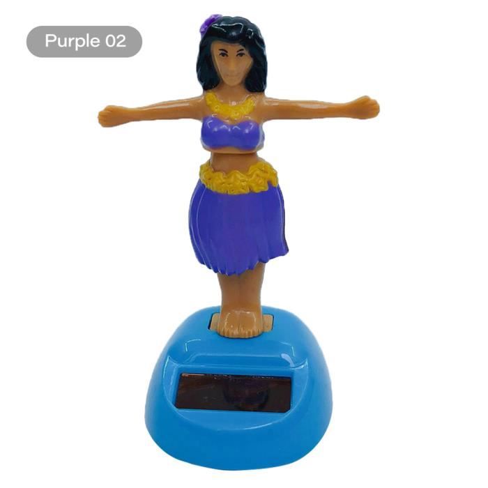 Violet 02 - Figurine Tahitienne Solaire Danseuse Pour Tableau De Bord