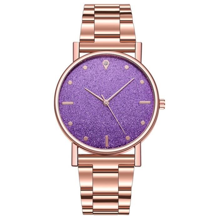 Montres Montres de luxe pour femmes en acier inoxydable cadran en