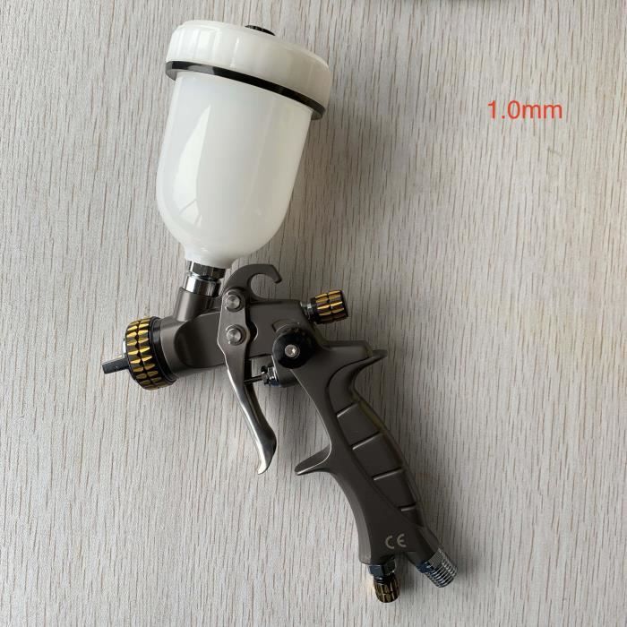 Mini-Lackierspritzpistole 1,0 Mm Düse, Aluminium, Schwerkraft-Becher – Für Auto & Detailarbeiten