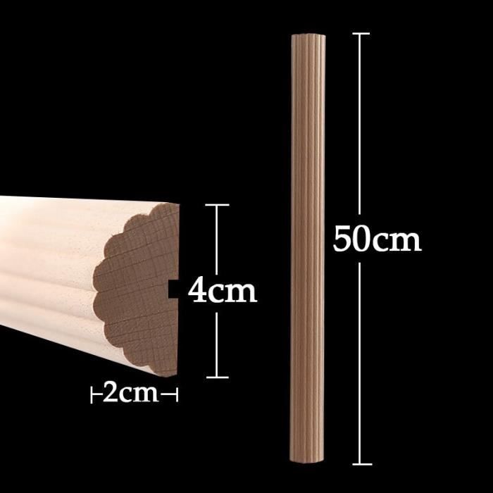 FEIFEIFEI Moulure Decorative Applique en Bois sculpté, Cadre de Charpentier, décalcomanie, décoration de Meubles, Artisanat en Bois, Ornement de Fleur de Porte Moulure Bois(12cmX6cm-01