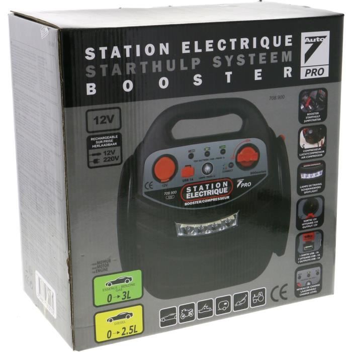Booster De Batterie OTÖKIT 17Ah Avec Compresseur 250 PSI - Démarrage Autonome, Lampe LED, Ports USB Et 12V