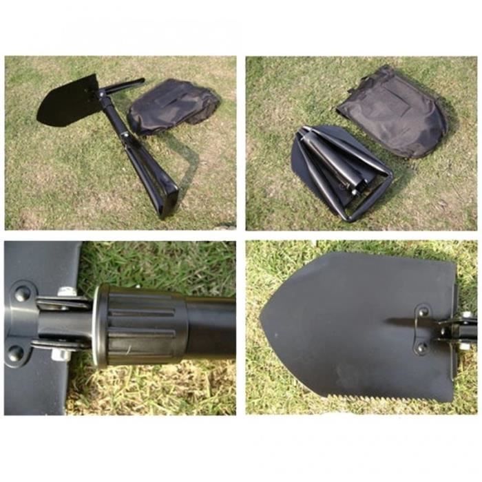 Pelle Pliante De Survie YANTOO - Tactique Extérieur - Bêche Camping, Chasse - Métal Argent