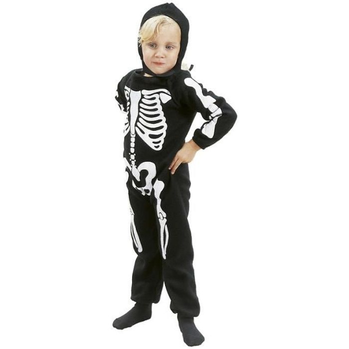 Garçons Toddler Costume Squelette Halloween Fancy Dress Costume /& Chapeau Haut Neuf 3-4 ans