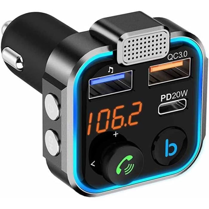 Hama Trasmettitore FM Con Bluetooth - Per Auto, Carica USB 2.1A, Legge MicroSD/USB