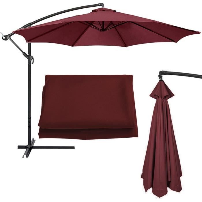 Toile De Remplacement Pour Parasol Jardin 3m - 8 Branches - Polyester - Multiple Couleurs