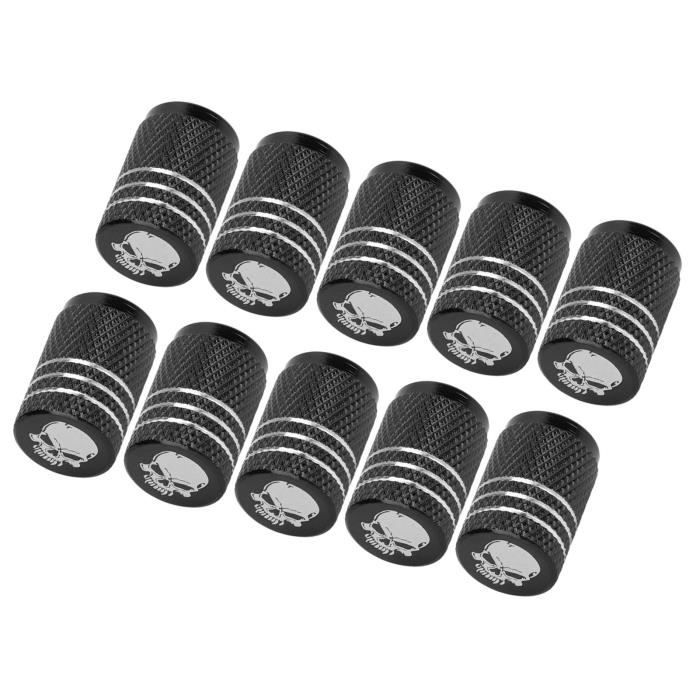 12 pièces de bouchons de tige de valve de roue pour valve standard TPMS Gris