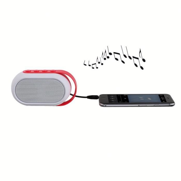 Clip Sonic Technology TES155R Haut-Parleur Bluetooth Blanc/Rouge 
