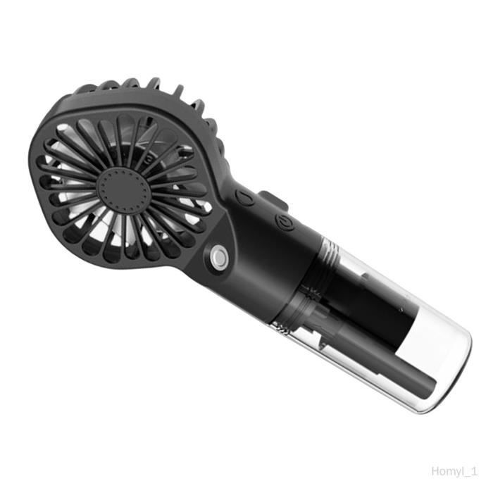 Ventilateur Brumisateur Portable Rechargeable USB – 4 Vitesses, Réservoir D'eau, Pour Maison, Bureau Et Voyage