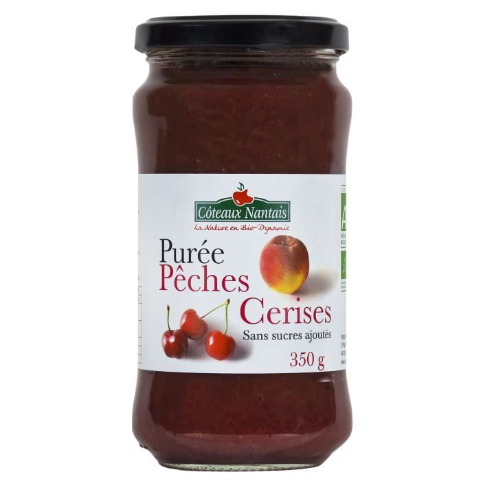 COTEAUX NANTAIS PUREE PECHES CERISES SANS SUCRE 350G Cdiscount Au quotidien
