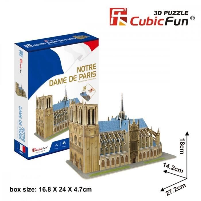 Puzzle 3D - CUBICFUN - Katedra Notre Dame - 53 éléments - Architecture et monument - Intérieur - Enfant - Mixte Puzzle 3D - CUBICFUN - Katedra Notre Dame - 53 éléments - Architecture et monument - Intérieur - Enfant - Mixte