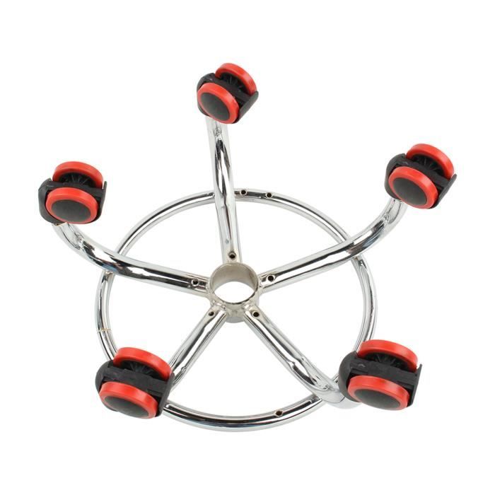 KKTONER Tabouret à Roulettes Rond Moderne En Cuir Synthétique Avec