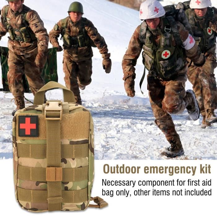 Dilwe sac m dical Sac de premiers soins militaire de survie en plein air Pochette m dicale d urgence d escalade camouflage
