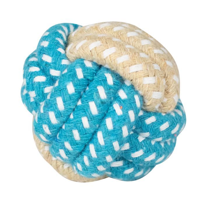 Meilleurs prix pour Balle Corde bleu et beige : 5 cm - DOOGY
