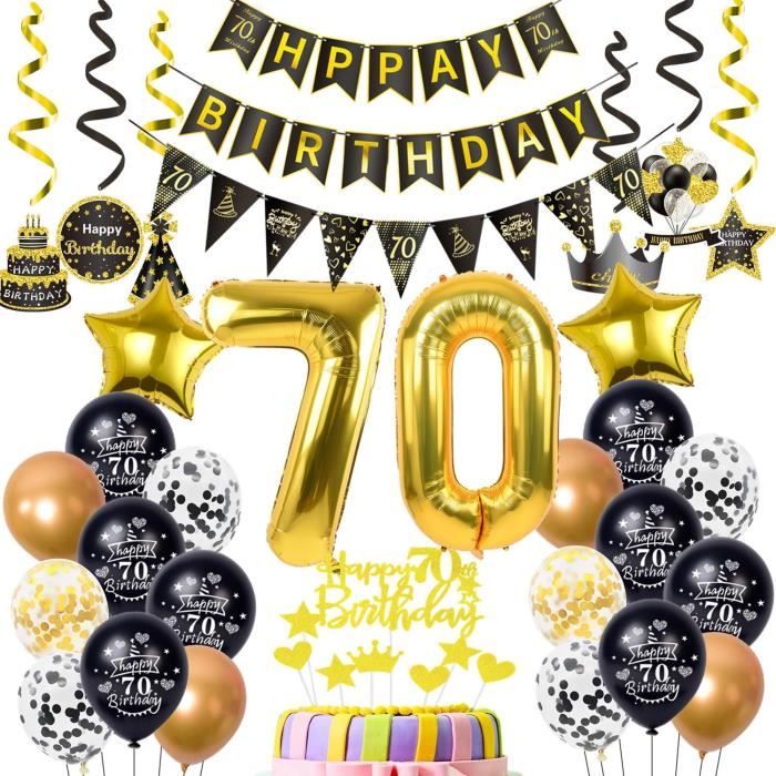 Décoration Gâteau 30 Ans Style Gothique "Rip Twenties" - 16 Pièces Pailletées Noires