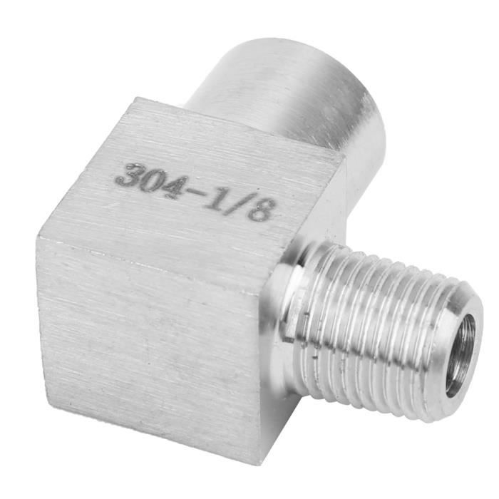 Adaptateur Raccord Tuyau Filetage 1/8 NPT Mâle Vers M10 Femelle - Aluminium Anodisé Noir, étanchéité Parfaite, Pour Voiture