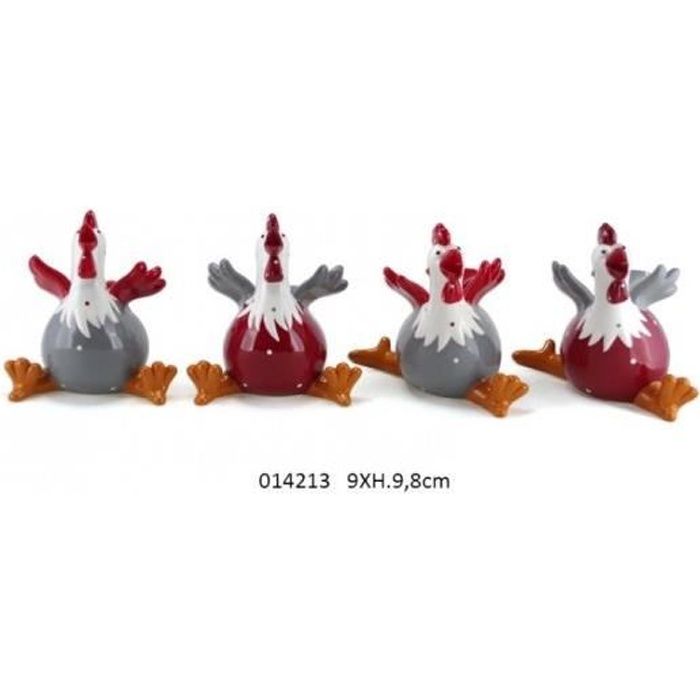 Decoration Poule Rouge Cdiscount