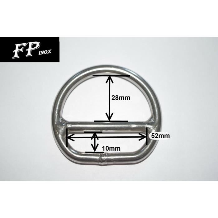 Lot De 10 Anneaux Inox 316 - Dimension 5 X 25 Mm Intérieur - Qualité A4 - Pour Bricolage, Marine, Décoration
