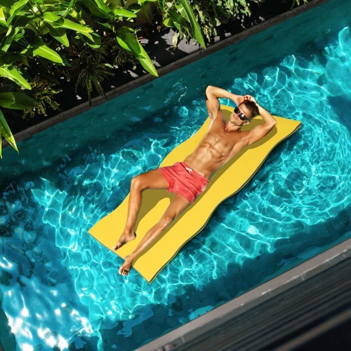 Tapis Flottant XPE 216x66 Cm Pour Piscine Ou Lac – Avec Corde élastique, Idéal Pour Bronzer