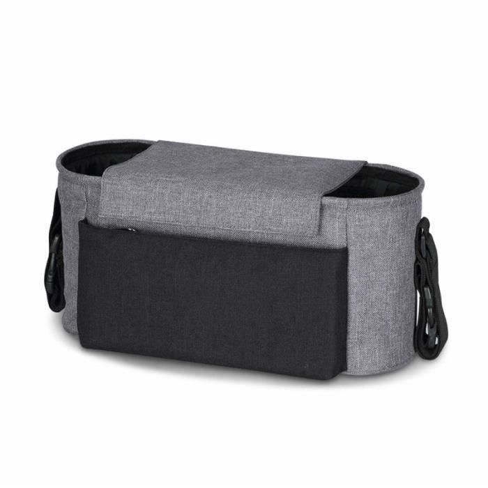 Sac Organisateur Pour Poussette - 33x17x19 Cm - Poches Multiples, Porte-gobelet, Bandoulière - Oxford Imperméable