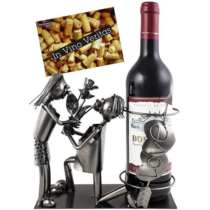 Carte de voeux INCL BRUBAKER Pianiste//Femme au Piano Sculpture en Métal Porte-Bouteille de vin - Idée Cadeau Originale