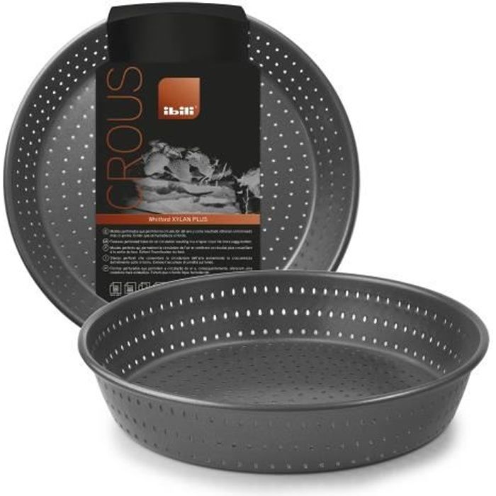 Moule à Pizza Ibili Venus 32 Cm - Antiadhésif En Aluminium, Passe Au Four Et Lave-vaisselle, Hauteur 2 Cm