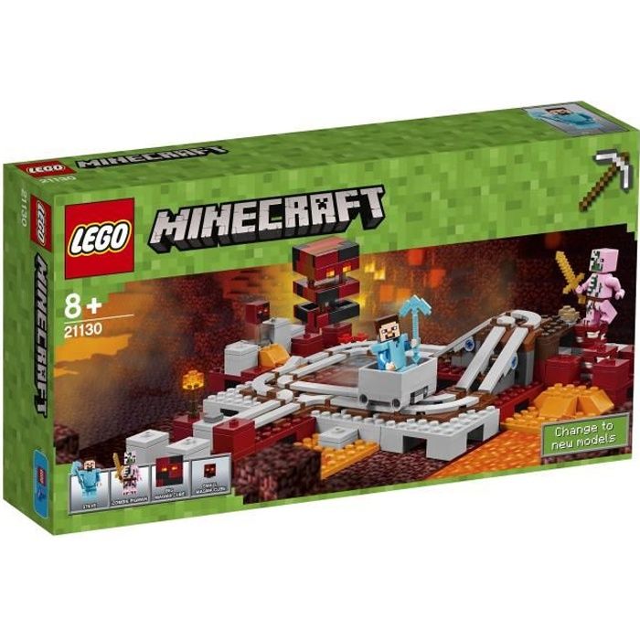 LEGO® Minecraft 21130 Les Rails du Nether Reconditionné - Lego reconditionné disponible sur Cdiscount Seconde Vie