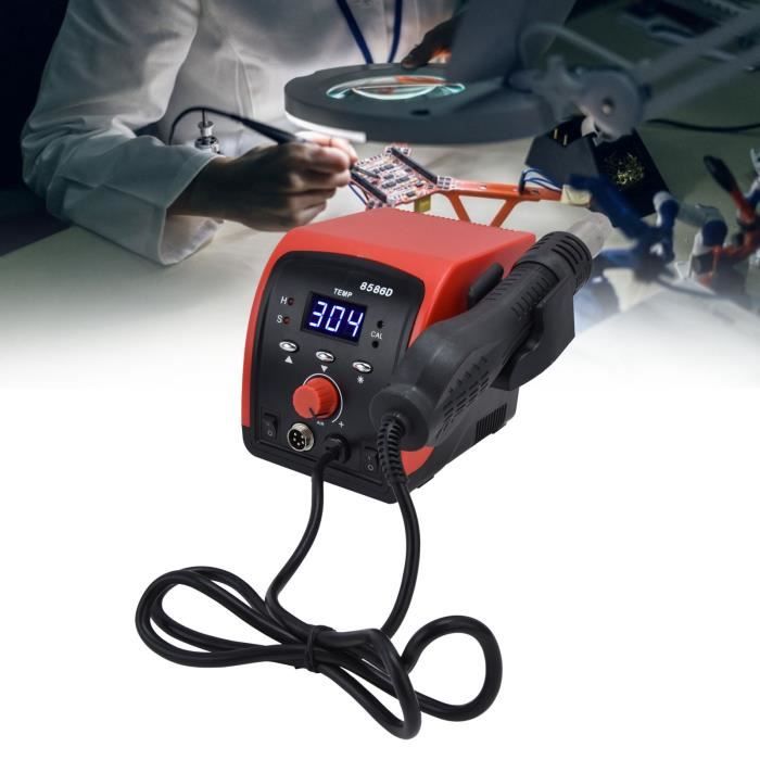 Station Soudage 2 En 1 750W – Fer à Souder + Pistolet Air Chaud, 5 Pointes, Fil Soudure, Pompe Dessouder – Kit Réparation Électronique Précise & Rapide