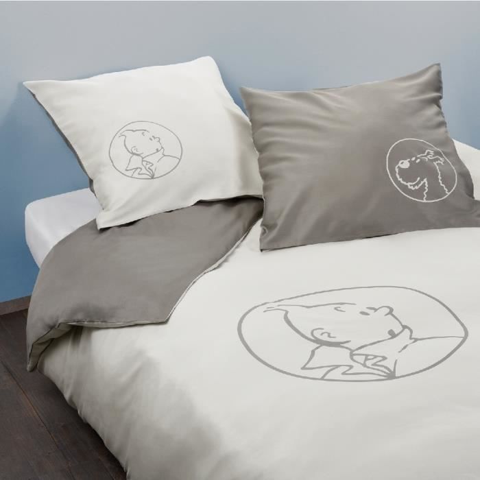 Housse de couette + taie microfibre Carmellia - Beige - - nu