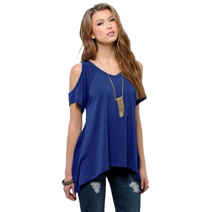 Tee shirt femme asymétrique top